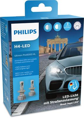 Philips también vende luces LED homologadas en España H4 y H7