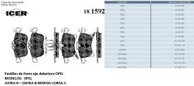 Icer Brakes 181592000 - Juego de pastillas de frenos delanteras de Opel Astra h