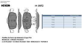 Icer Brakes 181852000 - juego pastillas de frenos delanteras citroen peugeot