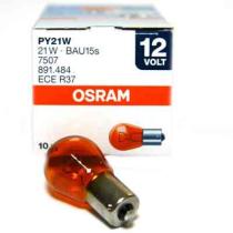 Osram 7507 - Lámpara intermitencia ambar, 12V 21W PY21W BAU15S