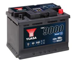  YBX9027 - Batería arranque AGM 60ah 680a 12v, 243x175x190 +derecha