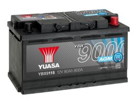  YBX9115 - Bateria arranque AGM 12v 80ah 800a, 317x175x180