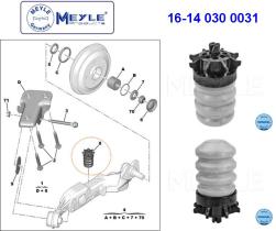 Meyle 40147420003 - Tope suspensión amortiguación trasera Citröen C3