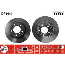 TRW DF4449 - DISCO FRENO DELT. BMW E90-E87-E81  292Ø