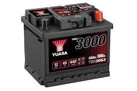 Yuasa YBX3063 - Bateria de arranque 12v 45ah 440a, con medidas 207x175x175