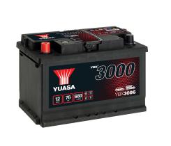 Yuasa YBX3086 - Batería de arranque 12v 75ah 650a, 278x175x190 +izquierda