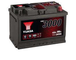  Yuasa YBX3096 - Batería arranque 75ah 12v 680a, medidas 278x175x190 +Derecha