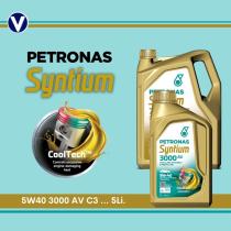  Petronas 18285019 - Aceite de motor 5w40 3000av 5Li. Petronas Syntium