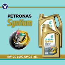  Petronas 18315019 - Aceite de Motor 5w30 5000cp Petronas Syntium C2 5Li.