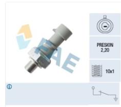 PIEZAS ORIGINALES 12445 - SENSOR PRESION ACEITE FIAT 500 10X1.5