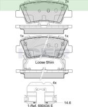   Icer Brakes 182036203 - JGO.PASTILLA TRAS. HY.ACCENT RB-I20GB-I30GD.K.CARENS-SPORTA