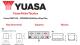 Yuasa YBX9115 - Bateria arranque AGM 12v 80ah 800a, 317x175x180