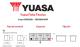 Yuasa YBX3030 - Batería de arranque para Nissan J11 70ah 570a 260x174x225